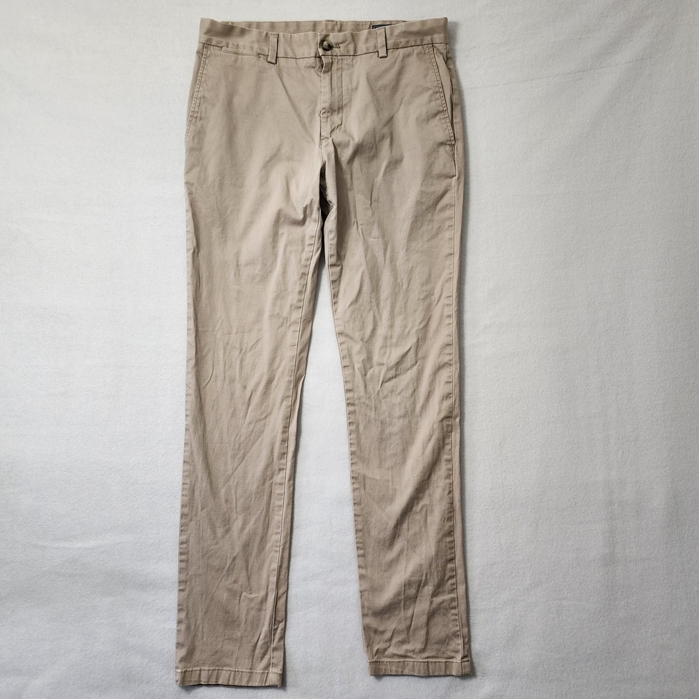 Vineyard Vines Breaker Pants Mens 32x34 Beige Khaki Golf Chino Stretch